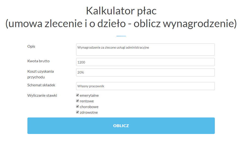 Kalkulator Dla Umowy Zlecenie: Oblicz Swoje Wynagrodzenie! - Podnosniki ...